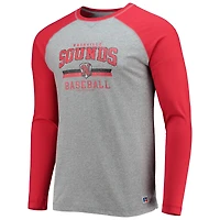 Men's Red/Heathered Gray Nashville Sounds Long Sleeve Baseball T-Shirt
