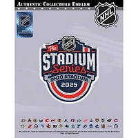 Écusson de maillot de la série Stadium Series 2025 de la LNH des Blue Jackets de Columbus contre les Red Wings de Detroit à l'emblème national