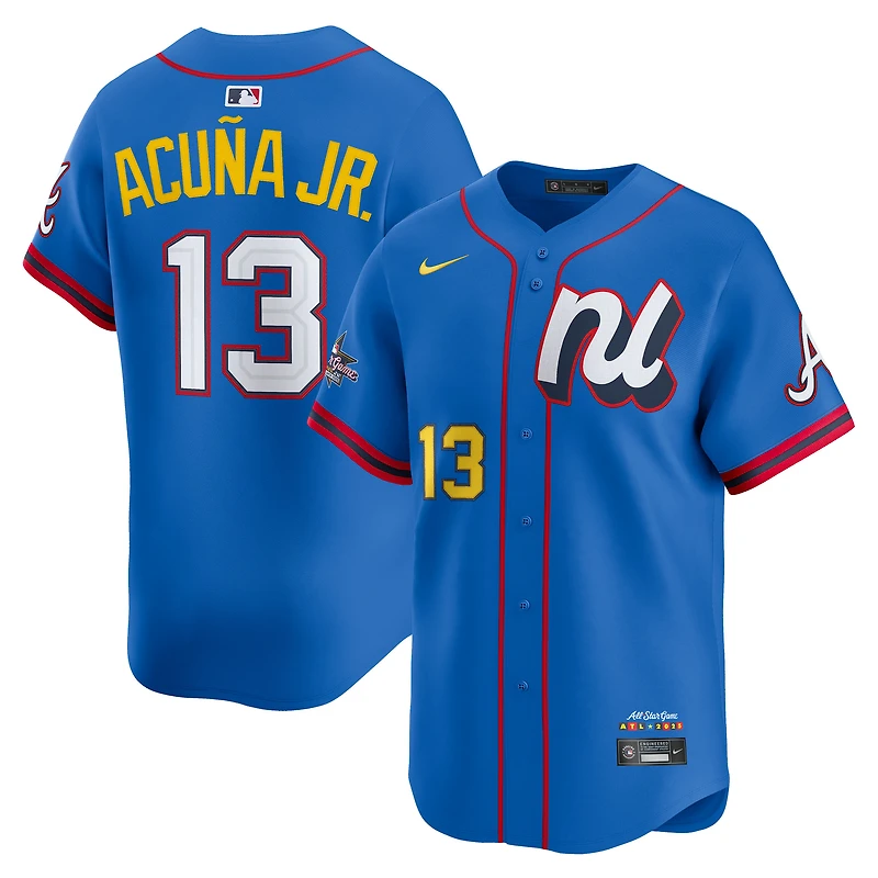 Men's Nike Ronald Acuña Jr. Blue National League 2025 All-Star Edition Limited Player Jersey