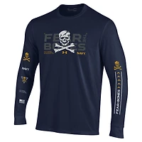 T-shirt à manches longues en coton performant Jolly Rogers V110794 NAVY 190 3 HIT NCAA UAR TEEMENL-S #2