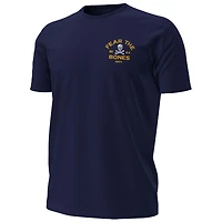 T-shirt à manches courtes en coton performant Jolly Rogers V110794 NAVY 190 FEAR THE BONES NCAA UAR TEEMENSCR