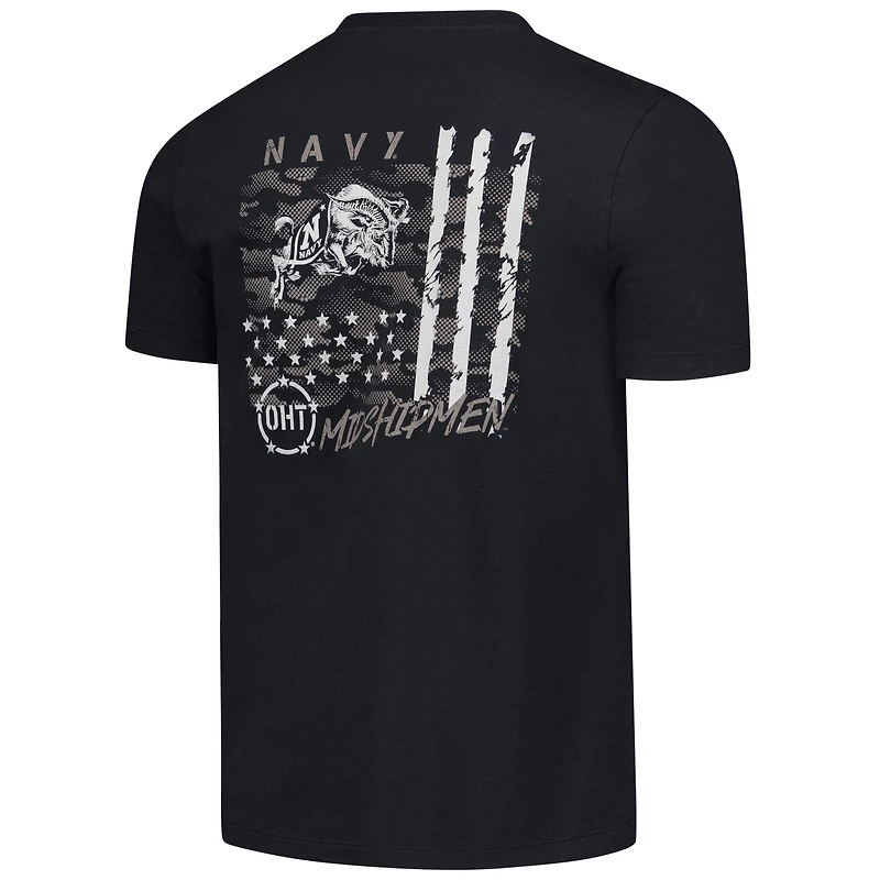 T-shirt camouflage noir et bleu marine pour homme, Midshipmen OHT