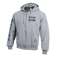 Sweat à capuche zippé en polaire Powerblend gris marine Champion Midshipmen Varsity pour homme