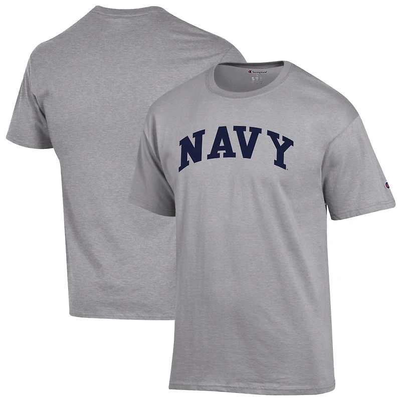 T-shirt Champion pour homme, gris chiné, bleu marine, Midshipmen, Basic Arch