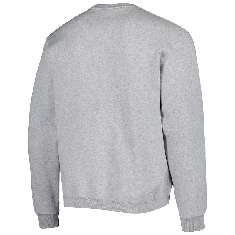 Men's Champion Heather Gray Navy Midshipmen High Motor Pullover Sweatshirt