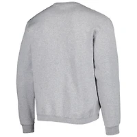 Men's Champion Heather Gray Navy Midshipmen High Motor Pullover Sweatshirt