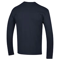 Men's Champion  Navy Midshipmen Arch Over Logo 2-Hit Long Sleeve T-Shirt