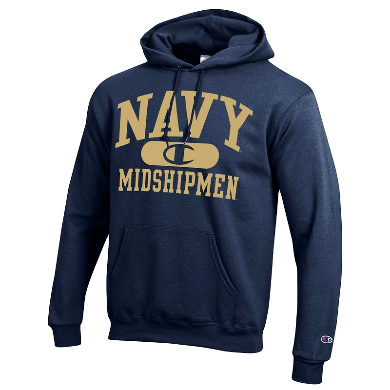 Men's Champion Navy Midshipmen Arch Pill Pullover Hoodie