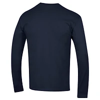 Men's Champion  Navy Midshipmen Basic Arch Long Sleeve T-Shirt