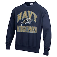 Sweat-shirt à enfiler tissage inversé Champion Navy Midshipmen Vault Late Night pour homme