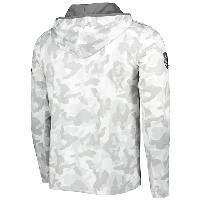 Men's Colosseum Arctic Camo Navy Midshipmen OHT Military Appreciation Long Sleeve Hoodie Top
