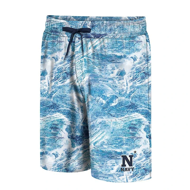 Men's Colosseum Blue Navy Midshipmen Realtree Aspect Ohana Swim Shorts