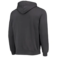 Men's Colosseum Charcoal Navy Midshipmen Arch & Logo 3.0 Full-Zip Hoodie