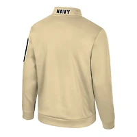 Veste polaire à fermeture éclair quart de tour Colosseum Gold Navy Midshipmen Mainframe pour homme