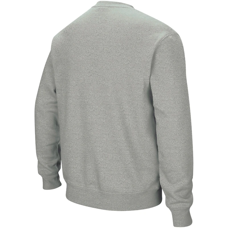 Colosseum Heather Grey Navy Midshipmen Arch & Logo Crew Neck Sweat-shirt pour homme