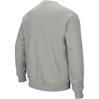 Colosseum Heather Grey Navy Midshipmen Arch & Logo Crew Neck Sweat-shirt pour homme
