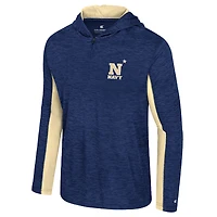 Sweat à capuche zippé quart de tour pour homme Colosseum Navy Midshipmen Always Sunny