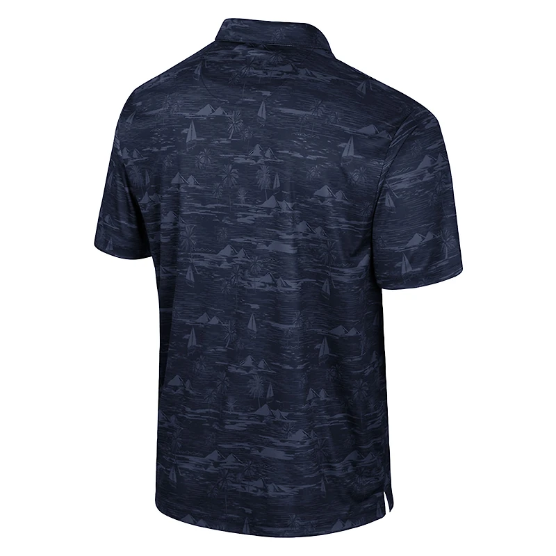 Men's Colosseum Navy Midshipmen Daly Print Polo