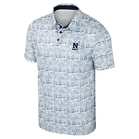 Men's Colosseum Navy Midshipmen It's Time! Allover Print Polo
