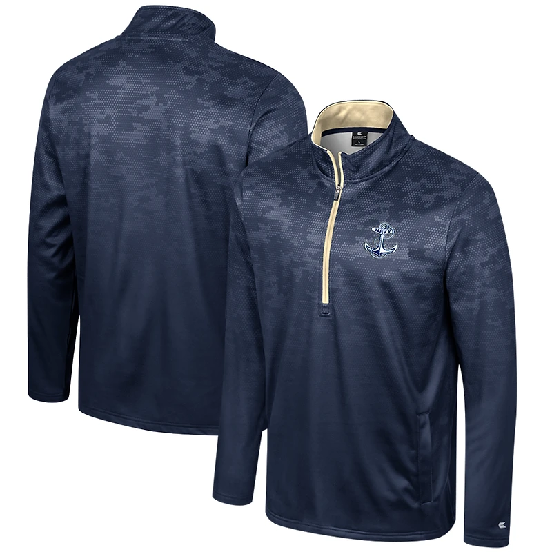 Men's Colosseum  Navy Midshipmen The Machine Half-Zip Jacket