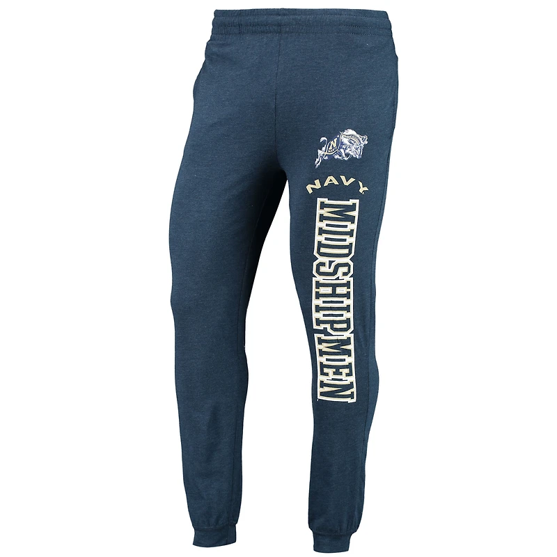 Ensemble pyjama à capuche et jogging manches longues pour homme Concepts Sport bleu marine/anthracite chiné Midshipmen Meter