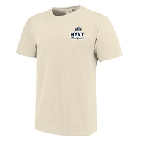 T-shirt à superposition de mascotte pour hommes, aspirants marine crème et couleurs confortables