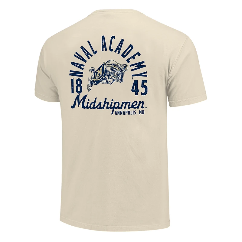 T-shirt à superposition de mascotte pour hommes, aspirants marine crème et couleurs confortables