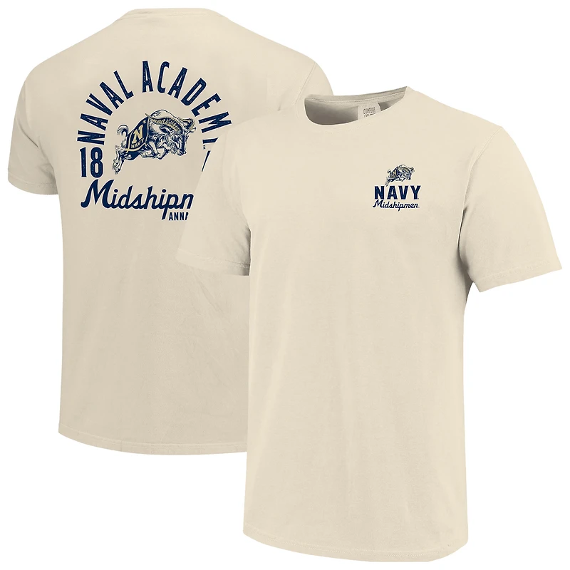 T-shirt à superposition de mascotte pour hommes, aspirants marine crème et couleurs confortables