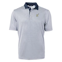Men's Cutter & Buck  Navy/White Navy Midshipmen Big Tall Virtue Eco Pique Micro Stripe Recycled Polo
