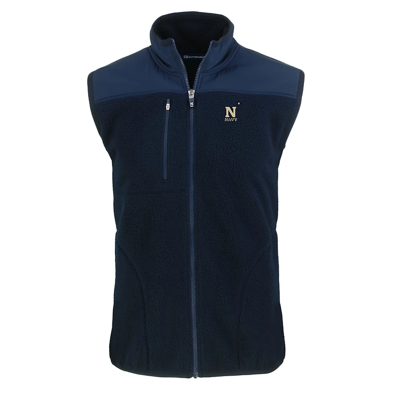 Gilet zippé en polaire Sherpa Eco Cascade pour homme, bleu marine, taille grande et