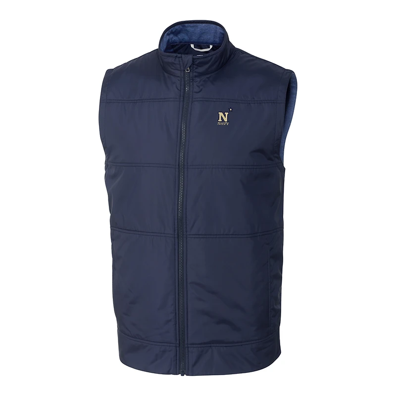 Gilet zippé intégral Cutter & Buck Navy Midshipmen pour homme, grandes tailles, Stealth DryTec