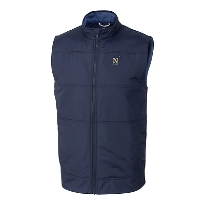 Gilet zippé intégral Cutter & Buck Navy Midshipmen pour homme, grandes tailles, Stealth DryTec