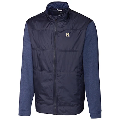 Veste zippée intégrale pour homme, modèle Midshipmen bleu marine, de la collection Cutter & Buck, grande et taille