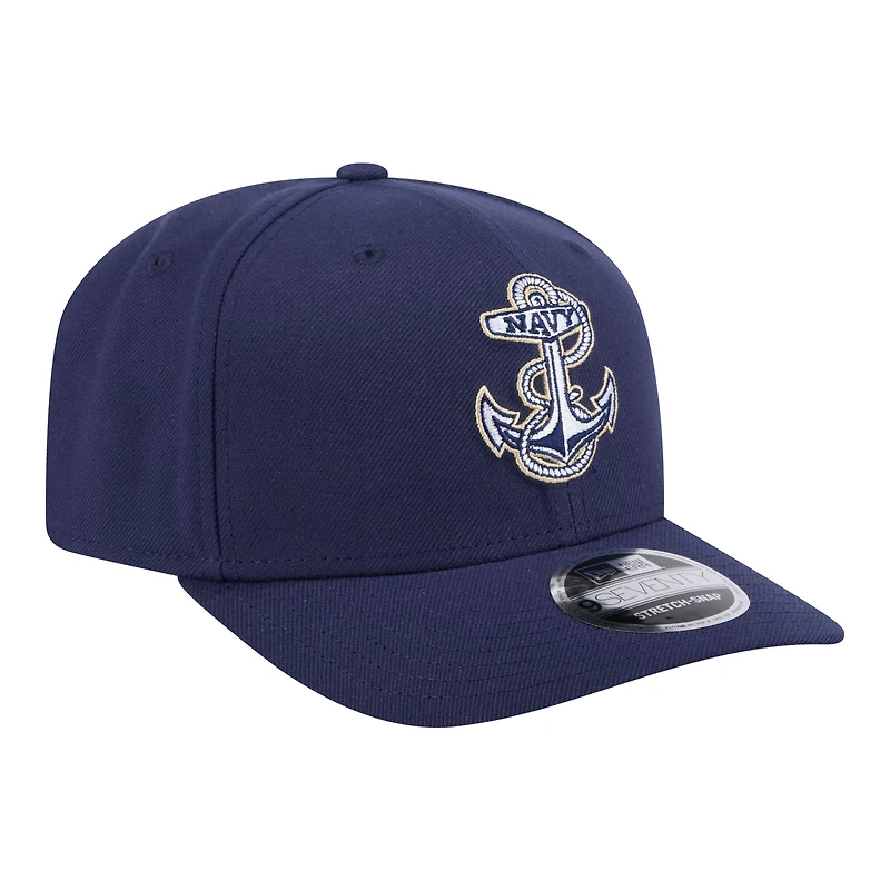 Men's New Era Navy Navy Midshipmen 9SEVENTY Stretch-Snap Adjustable Hat