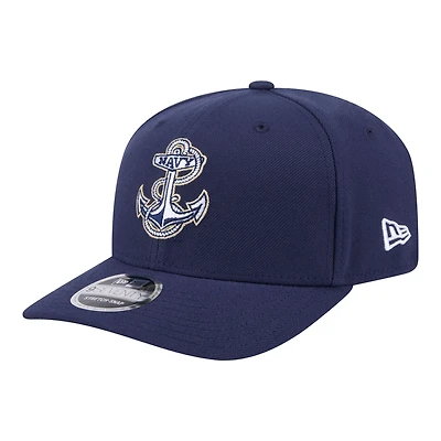 Casquette New Era Navy Midshipmen 9SEVENTY pour homme, modèle Stretch-Snap Adjustable