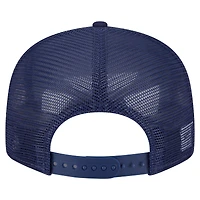 Men's New Era Navy Navy Midshipmen Split Panel 9FIFTY Snapback Trucker Hat