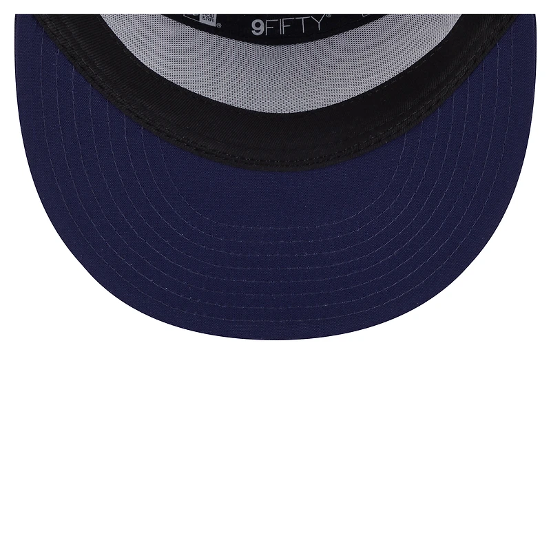 Men's New Era Navy Navy Midshipmen Split Panel 9FIFTY Snapback Trucker Hat