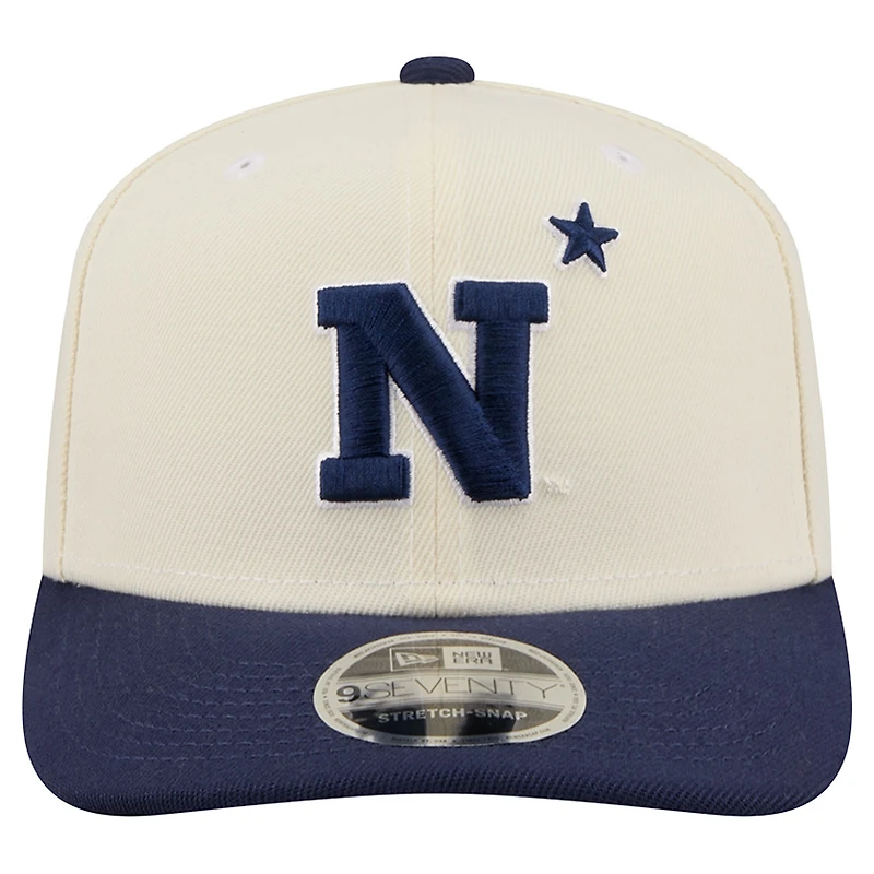 Men's New Era White/Navy Navy Midshipmen America's 250th 9SEVENTY Adjustable Hat