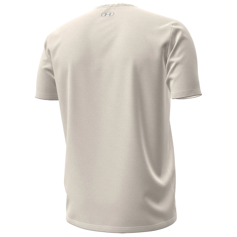 T-shirt Under Armour crème marine Midshipmen 250e anniversaire Uniform Sideline Collection HeatGear Script pour homme