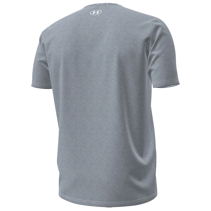 Men's Under Armour Gray Navy Midshipmen 250th Anniversary Uniform Sideline Collection HeatGear Ship T-Shirt