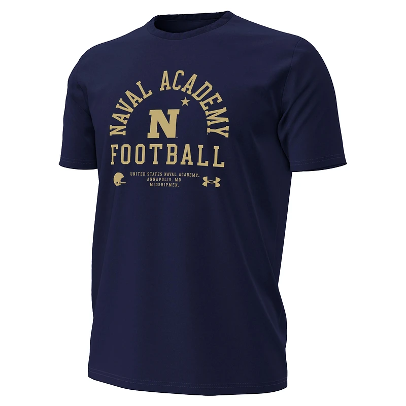 T-shirt de performance Under Armour Navy Midshipmen 2025 pour homme