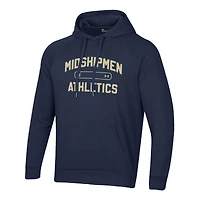 Sweat à capuche en polaire Under Armour Navy Midshipmen 2025 Sideline Rival pour homme