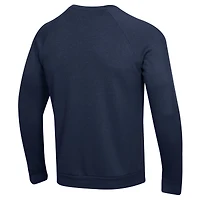 Men's Under Armour  Navy Midshipmen Football Rival Fleece Raglan Pullover Sweatshirt