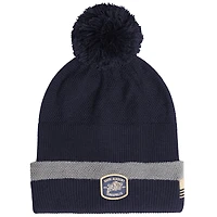 Men's Under Armour Navy Navy Midshipmen Freedom Collection Cuffed Knit Hat with Pom