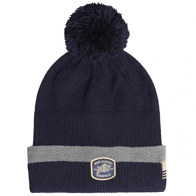 Men's Under Armour Navy Navy Midshipmen Freedom Collection Cuffed Knit Hat with Pom