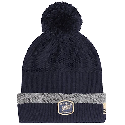 Men's Under Armour Navy Navy Midshipmen Freedom Collection Cuffed Knit Hat with Pom