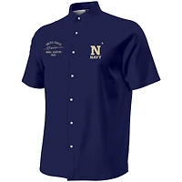 Men's Under Armour  Navy Midshipmen Gameday Armourfuse Camp Button-Up Shirt