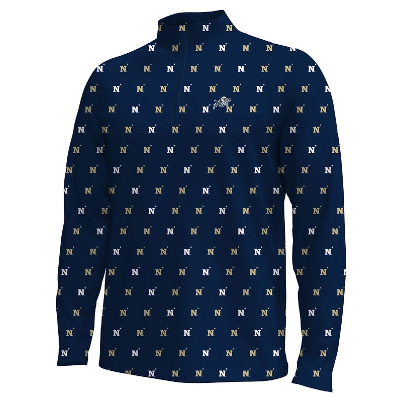 Men's Under Armour  Navy Midshipmen Gameday Armourfuse Half-Zip Top