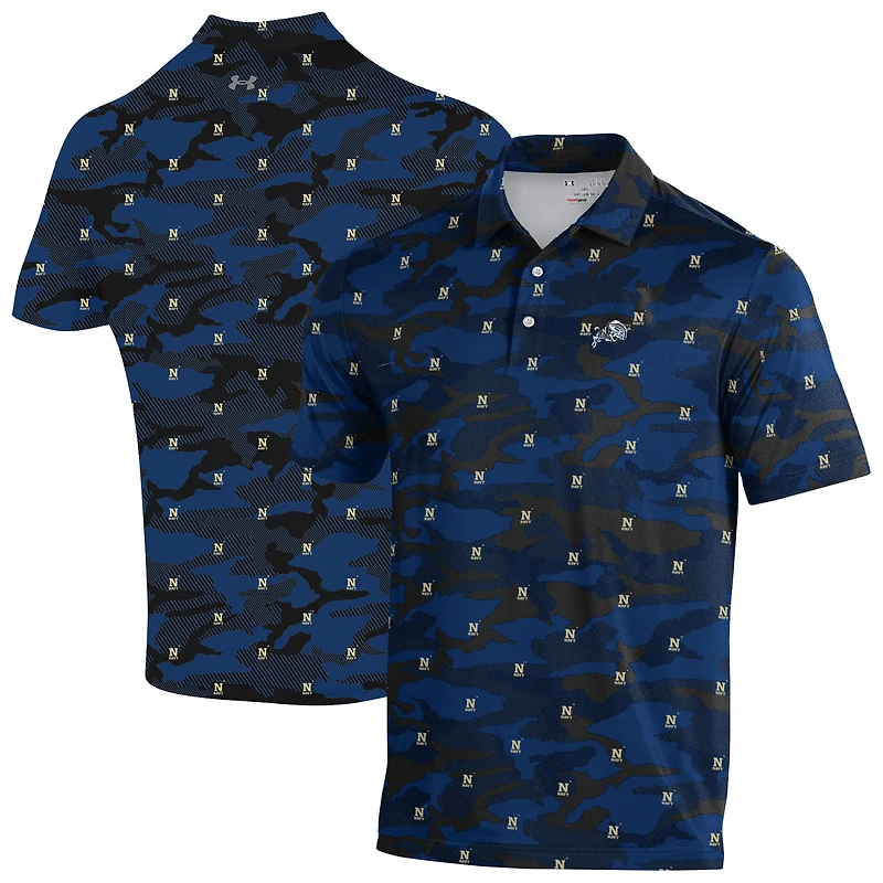 Men's Under Armour  Navy Midshipmen Gameday Armourfuse Polo