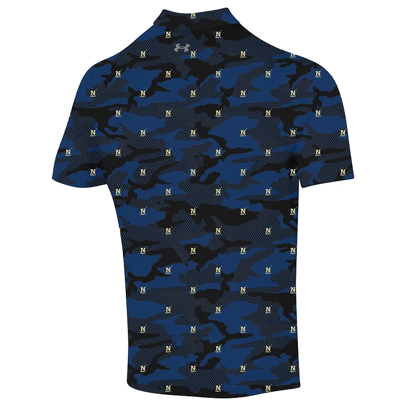 Men's Under Armour Navy Midshipmen Gameday Armourfuse Polo